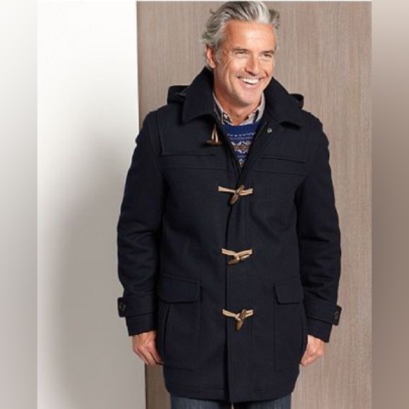 Nautica Charcoal Gray Wool Toggle Pea Coat Men’s XL - Picture 3 of 16